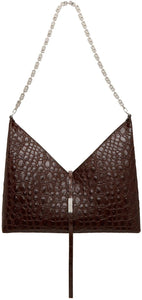 Givenchy Brown Croc Large Cut Out With Chain Bag