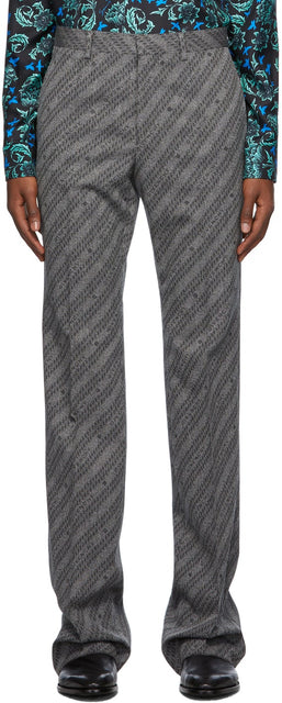 Givenchy Grey 90's Fit Chain Trousers - Pantalon de chaîne Fit Givenchy Grey 90 - GIVENCHY GRAY 90 's FIT 체인 바지