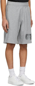Givenchy Grey Logo Latex Band Shorts