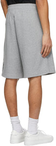 Givenchy Grey Logo Latex Band Shorts