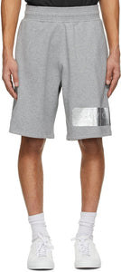 Givenchy Grey Logo Latex Band Shorts - Short de bande de latex de logo gris Givenchy - GIVENCHY 회색 로고 라텍스 밴드 반바지