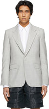 Givenchy Grey MÃ©lange Iconic Blazer - Givenchy Grey Mérange Blazer emblématique - Givenchy 회색 mÃ © lange 상징적 인 블레이저