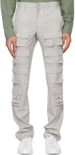 Givenchy Grey Multipocket Cargo Pants - Pantalon de cargaison multiples gris Givenchy - GIVENCHY 회색 멀티 픽킷화물 바지