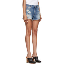 Givenchy Indigo Denim Ripped Shorts