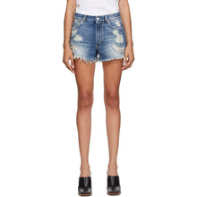 Givenchy Indigo Denim Ripped Shorts