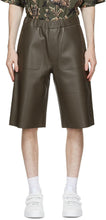 Givenchy Khaki Leather Bonded Bermuda Shorts - Short de Bermudes liés au cuir Kaki Givenchy Khaki - 지방시 Khaki 가죽 보세 버뮤다 반바지