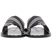 Givenchy Navy Jacquard Chain Mules