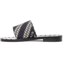 Givenchy Navy Jacquard Chain Mules