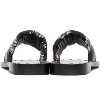 Givenchy Navy Jacquard Chain Mules