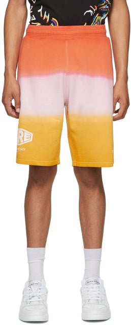 Givenchy Orange Faded Effect 'Studio Homme' Shorts - Effet FaDed Givenchy Orange 'Studio Homme' Short - 지방시 오렌지 퇴색 효과 'Studio Homme'반바지