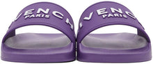 Givenchy Purple Logo Flat Slides