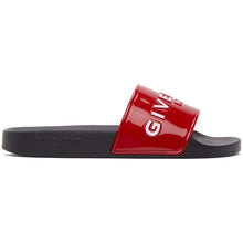 Givenchy Red Logo Flat Sandals - Sandales plates de logo rouge Givenchy - 지방시 붉은 로고 플랫 샌들