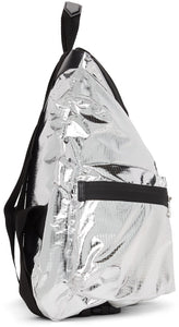 Givenchy Silver Nylon Metallized Spectre Backpack