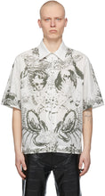 Givenchy Taupe Poplin Printed Short Sleeve Shirt - Chemise à manches courtes imprimées Givenchy Taupe Poplin - Givenchy Taupe Poplin 인쇄 짧은 소매 셔츠를 인쇄했습니다