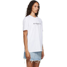 Givenchy White Masculine 'Paris' Logo T-Shirt