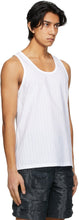 Givenchy White Pinstripe Tank Top