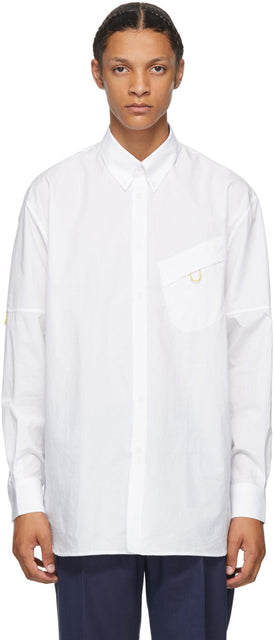 Givenchy White Pocket Detail Shirt - Chemise de détail de poche blanche Givenchy - 지방시 화이트 포켓 세부 셔츠