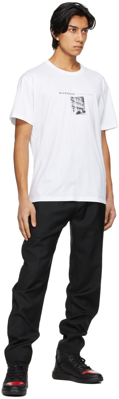 Givenchy White Print House T-Shirt