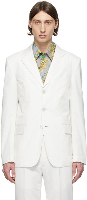 Givenchy White Twill Blazer - Blazer Twill blanc Givenchy - 지방시 화이트 능 직물 블레이저