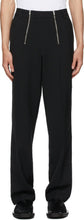 GmbH Black Wool Talc Trousers - Pantalon Talc de laine Noire GmbH - GmbH 블랙 울 탈크 바지
