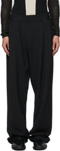 GmbH Black Wool Tarek Trousers - Pantalon tarek de laine noire GmbH - GmbH 검은 양모 Tarek 바지