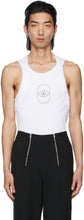 GmbH White Double Strap Arda Tank Top - GmbH Blanc Double Strap Arda Débardeur Arda - GmbH 화이트 더블 스트랩 Arda Tank Top.