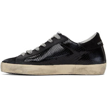Golden Goose SSENSE Exclusive Black Python Superstar Sneakers
