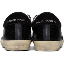 Golden Goose SSENSE Exclusive Black Python Superstar Sneakers