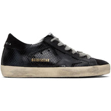 Golden Goose SSENSE Exclusive Black Python Superstar Sneakers