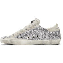 Golden Goose SSENSE Exclusive Silver Glitter Superstar Sneakers