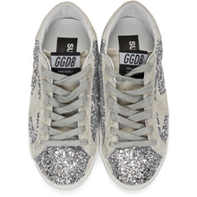 Golden Goose SSENSE Exclusive Silver Glitter Superstar Sneakers - Golden Goose Ssense Stust Armitter Superstar Superstar - 황금 거위 스시센스 독점적 인 실버 반짝이 superstar 운동화