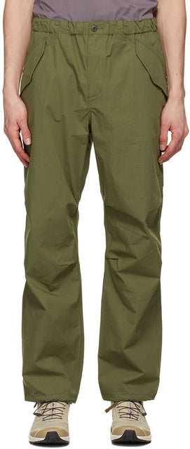 Goldwin Khaki Wide Easy Wind Trousers - Goldwin Kaki large pantalon éolien facile - Goldwin Khaki 와이드 쉽게 바람 바지