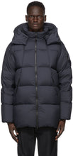 Goldwin Navy Down Hooded Spur Coat - Goldwin Navy à capuchon à capuche - Goldwin 해군 아래로 두건을 뿌린다