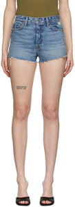 Grlfrnd Blue Denim Cindy Shorts - Short de Cindy Denim Blue Grlfrnd - GRLFRND 블루 데님 신디 반바지