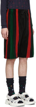 Gucci Black Chenille Signature Stripe Shorts