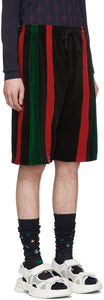 Gucci Black Chenille Signature Stripe Shorts