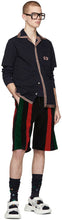 Gucci Black Chenille Signature Stripe Shorts