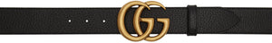 Gucci Black GG Marmont Belt - Gucci Black GG Marmont Ceinture - 구찌 블랙 GG Marmont Belt.