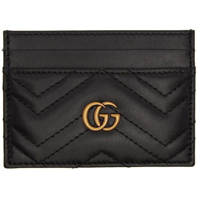 Gucci Black GG Marmont Card Case