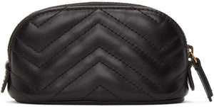 Gucci Black GG Marmont Key Coin Pouch
