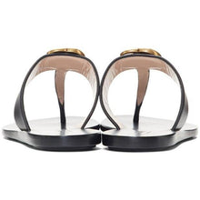 Gucci Black GG Marmont Sandals