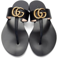 Gucci Black GG Marmont Sandals