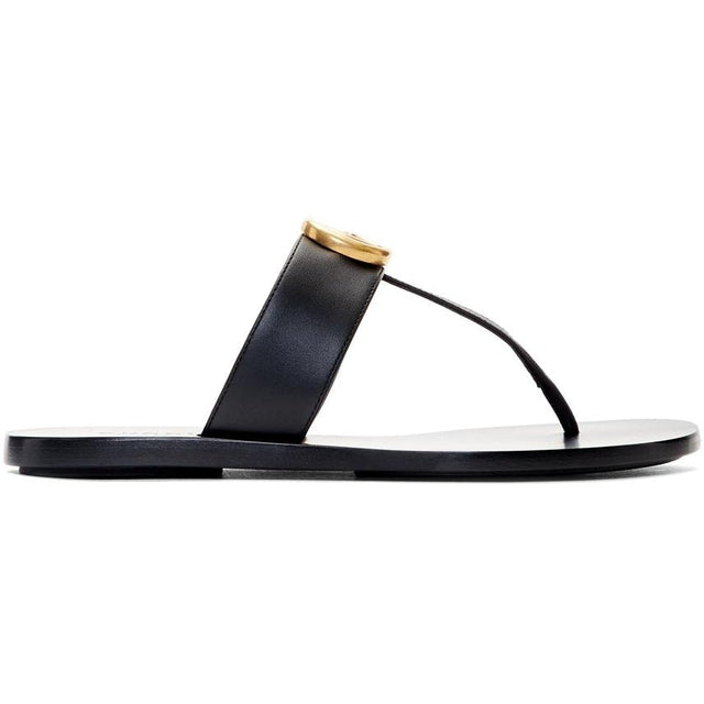 Gucci Black GG Marmont Sandals - Gucci Black GG Marmont Sandales - Gucci 블랙 GG Marmont Sandals.