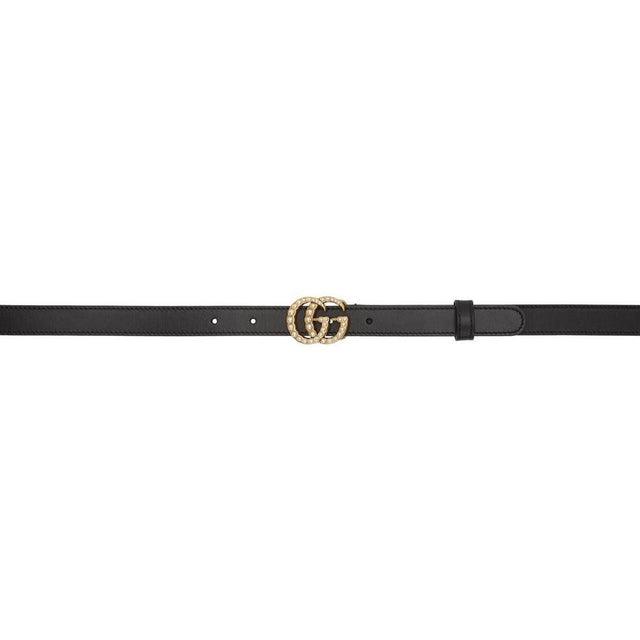 Gucci Black GG Pearl Belt
