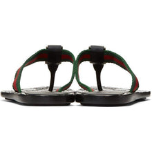 Gucci Black GG Thong Sandals