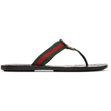Gucci Black GG Thong Sandals