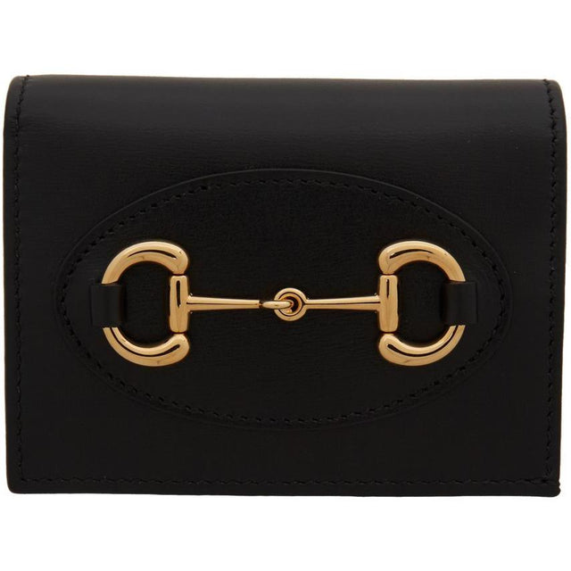 Gucci Black 'Gucci 1955' Horsebit Card Holder