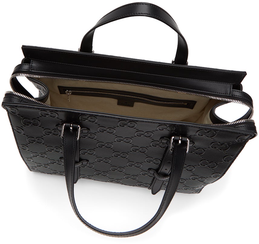 Gucci Black 'Gucci Signature' Weekender Duffle Bag – BlackSkinny