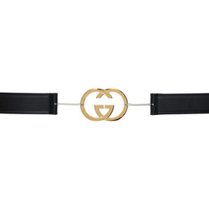 Gucci Black Interlocking G Buckle Belt