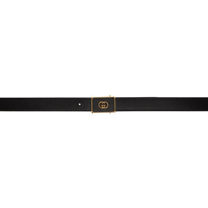 Gucci Black Interlocking G Buckle Belt